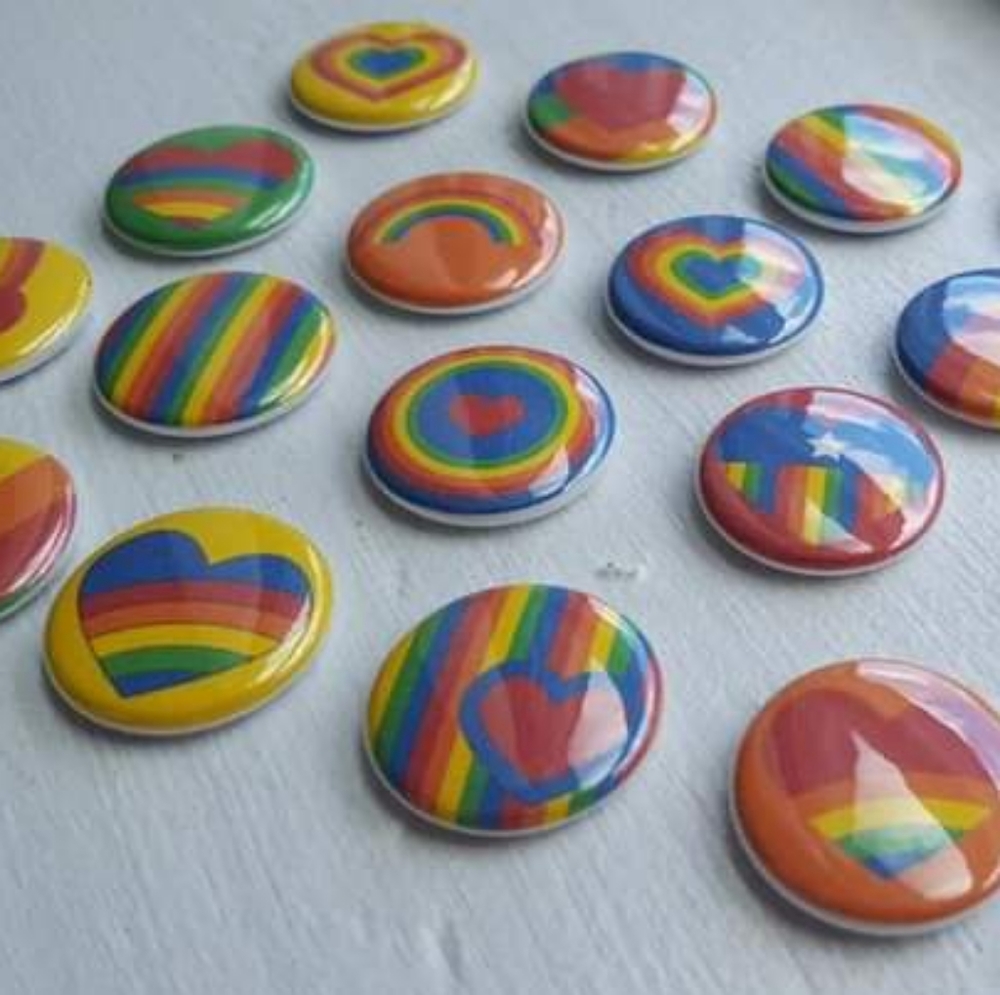 LGBT PRIDE Pinback Buttons (set of 21)